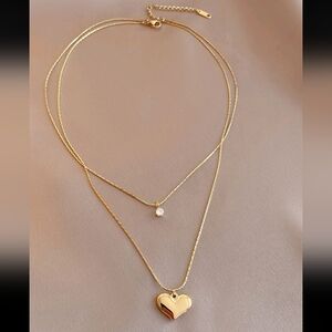 Double Layered Clavicle Chain Necklace